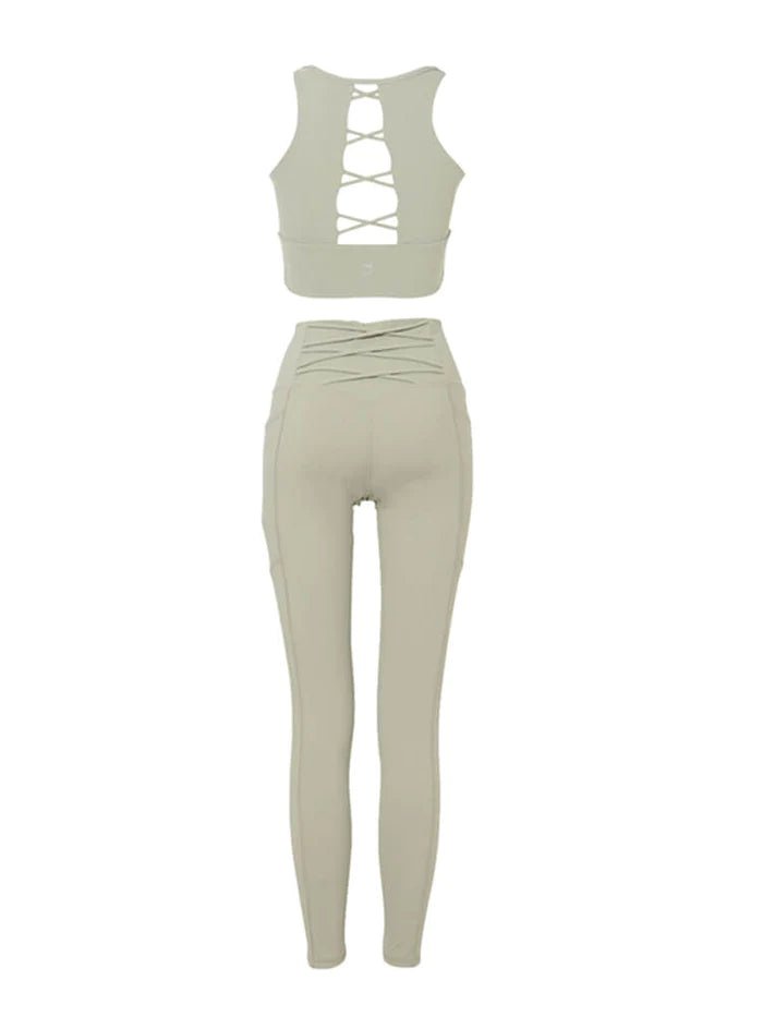 Mint Pastel Yoga Top バッククロス - zenboseineionlinestore zenboseineionlinestore