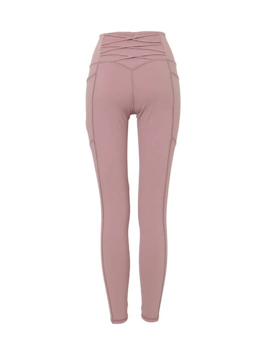 Pink Pastel Yoga Pants バッククロス - zenboseineionlinestore zenboseineionlinestore