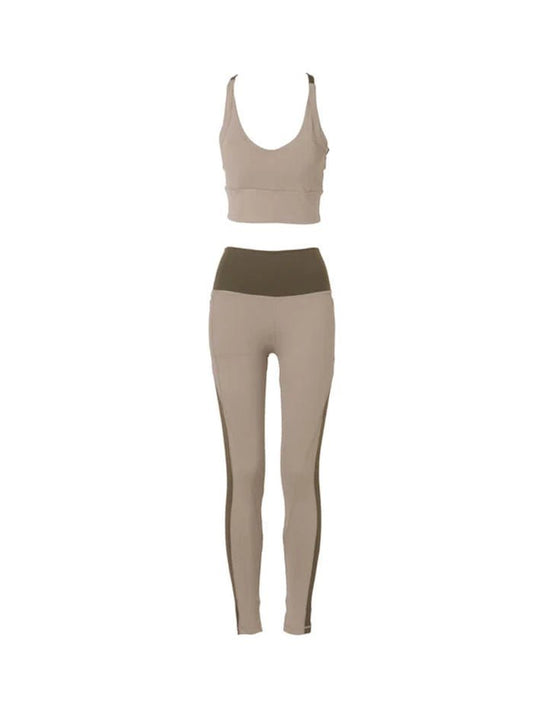 Yoga Wear 裸 HADAKA Set (Beige) フィール セットアップ - zenboseineionlinestorezenboseineionlinestore