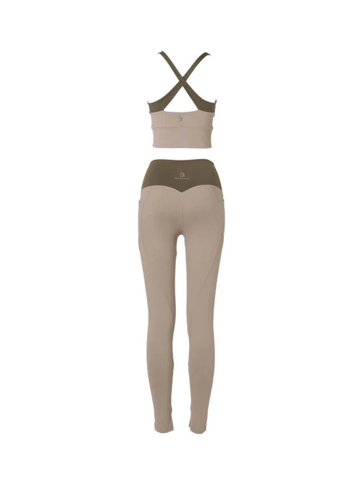 Yoga Wear 裸 HADAKA Set (Beige) フィール セットアップ - zenboseineionlinestorezenboseineionlinestore