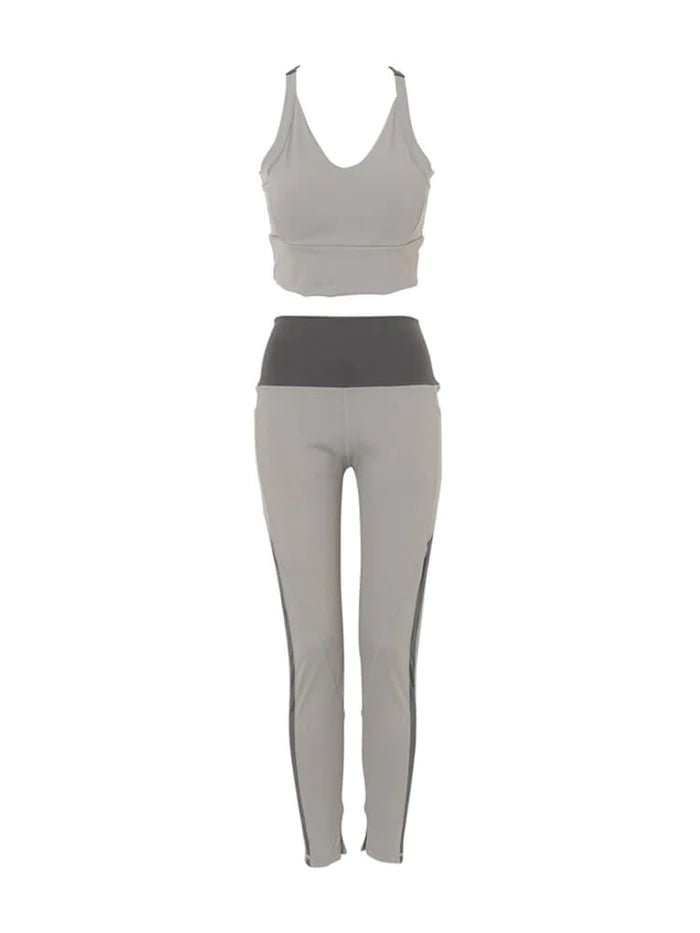 Yoga Wear 裸 HADAKA Set (Light GREY) フィール セットアップ - zenboseineionlinestorezenboseineionlinestore